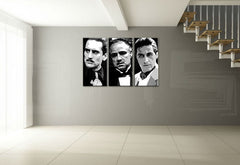 Рачно насликана слика со мотив GODFATHER во црно-бело нијанси | Рачно насликана POP Art слика GODFATHER, семејство и сила и моќ – преглед