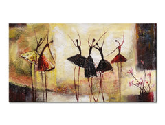 Рачно насликана ѕидна слика DANCERS 60 x 120 cm