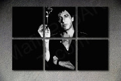 Поп арт слика на платно со мотив SCARFACE-AL PACINO 6 делен XXL Akcia al8, цвет во сиво-црно нијанси, драматична атмосфера, погоден за дневна соба – главна