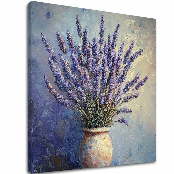 Слика Лаванда сон — 3D canvas gallery-wrap платно рачно доработено со акрилни детали