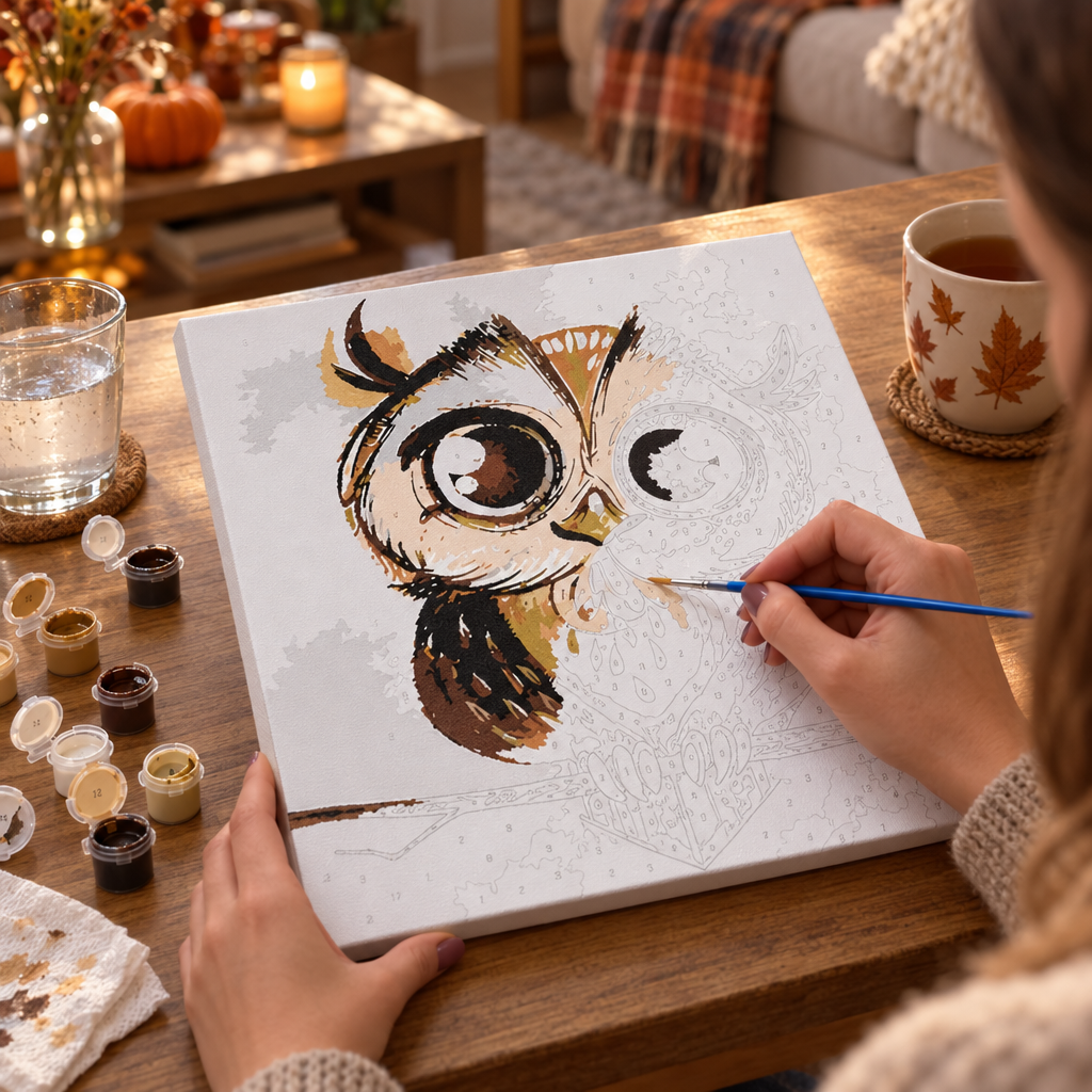 Комплет Paint by Numbers - SOVA – содржина на комплетот