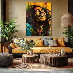 Рачно досликана слика Bob Marley Jamajská hviezda - детал слики 2