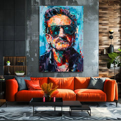 Модерна слика на платно со мотив Bono - Melódia svetla, сако во сино нијанси | Слика Bono - Melódia svetla, ѕидна декорација – производ, поглед 2