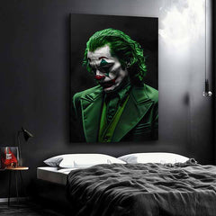 Модерна слика на платно со мотив Joker: Zrodenie šialenstva во црно нијанси, филмски свет | Слика Joker: Zrodenie šialenstva – производ