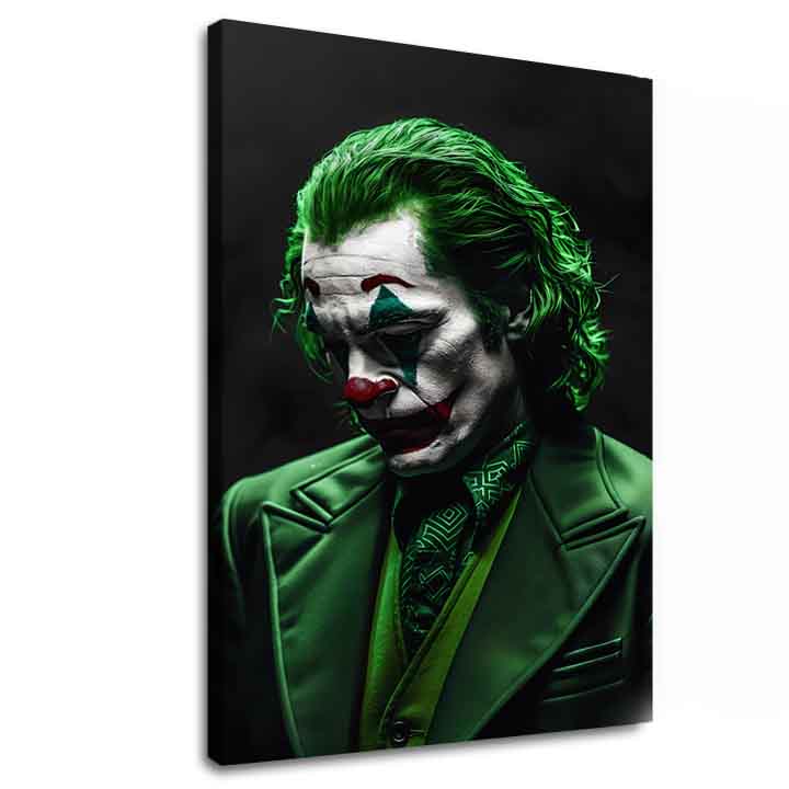 Модерна слика на платно со мотив Joker: Zrodenie šialenstva во црно нијанси, филмски свет | Слика Joker: Zrodenie šialenstva – главна