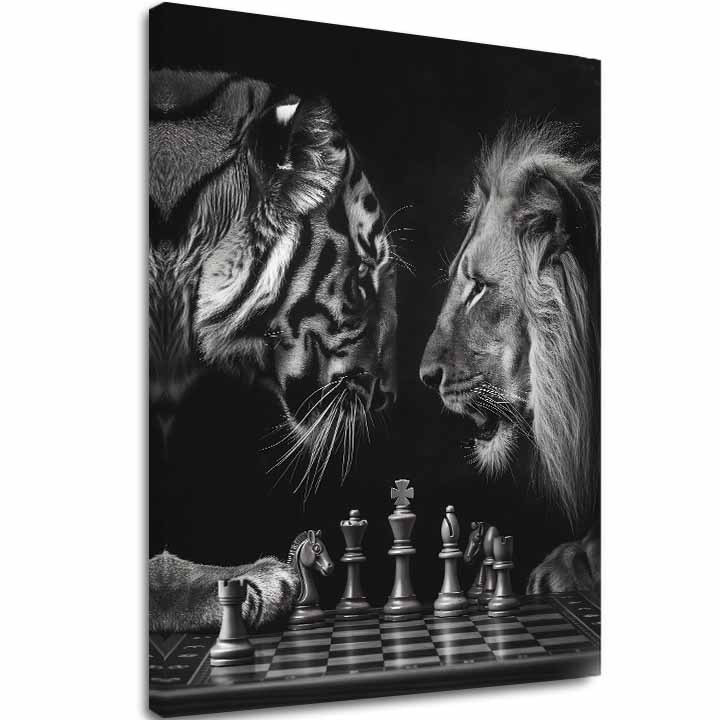 Слика на платно Lev и Tiger - Šachová Stratégia - главна слика
