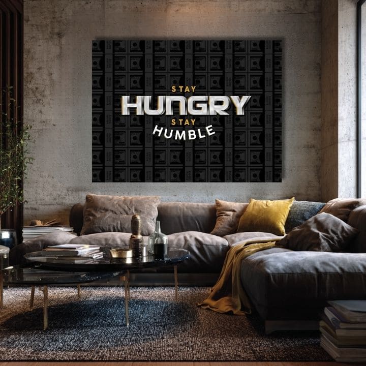 Слика на платно Stay Hungry, Stay Humble - Мотивациска Citát - слика 3