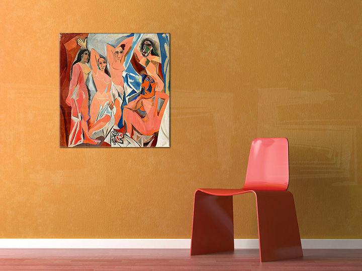 Слика на платно PANNY Z AVIGNONU - Pablo Picasso - слика на платно закачена во ентериер на модерна дневна соба, елегантна ѕидна декорација