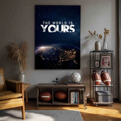 Слика на платно The World Is Yours - Inšpiratívna Декорација - слика 3