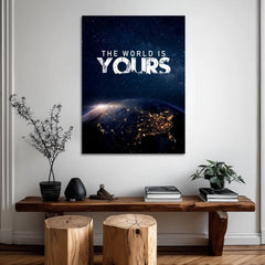 Слика на платно The World Is Yours - Inšpiratívna Декорација - слика 2