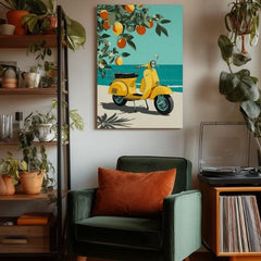 Слика на платно Vespa v Taliansku - Retro Ulička - слика 3