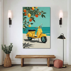 Слика на платно Vespa v Taliansku - Retro Ulička - слика 2