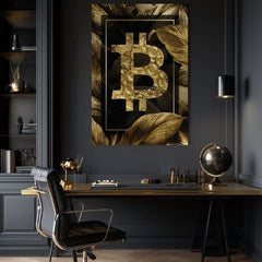 Слика на платно Zlatý Bitcoin - Модерна Kryptomotív - слика 2