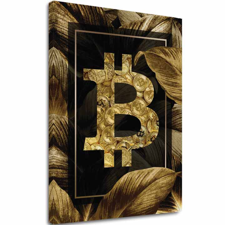 Слика на платно Zlatý Bitcoin - Модерна Kryptomotív - главна слика