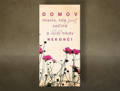 Индустриска слика со мотив детски мотив во бело-златно нијанси | Слика за ѕид s textom, дом и семејство – преглед