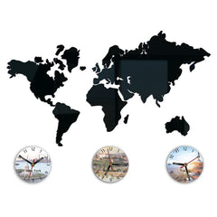 Модерен ѕиден часовник WORLD MAP - слика 2