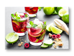 Класична слика на платно со мотив LETNÝ DRINK во зелено-црвено нијанси, погоден за кујна | Слика за ѕид LETNÝ DRINK_089-11 – главна
