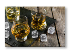 Класична слика на платно со мотив DRINK S LADOM во златно-црно нијанси, софистицирана атмосфера, луксузен впечаток, погоден за кујна | Слика за ѕид DRINK S LADOM_068-11 – главна