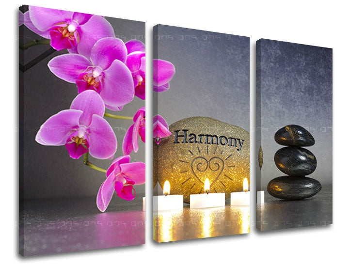 Класична слика на платно со мотив FENG SHUI, мапа во розово-златно нијанси, мирна атмосфера, внатрешен мир и природа, погоден за дневна соба – главна